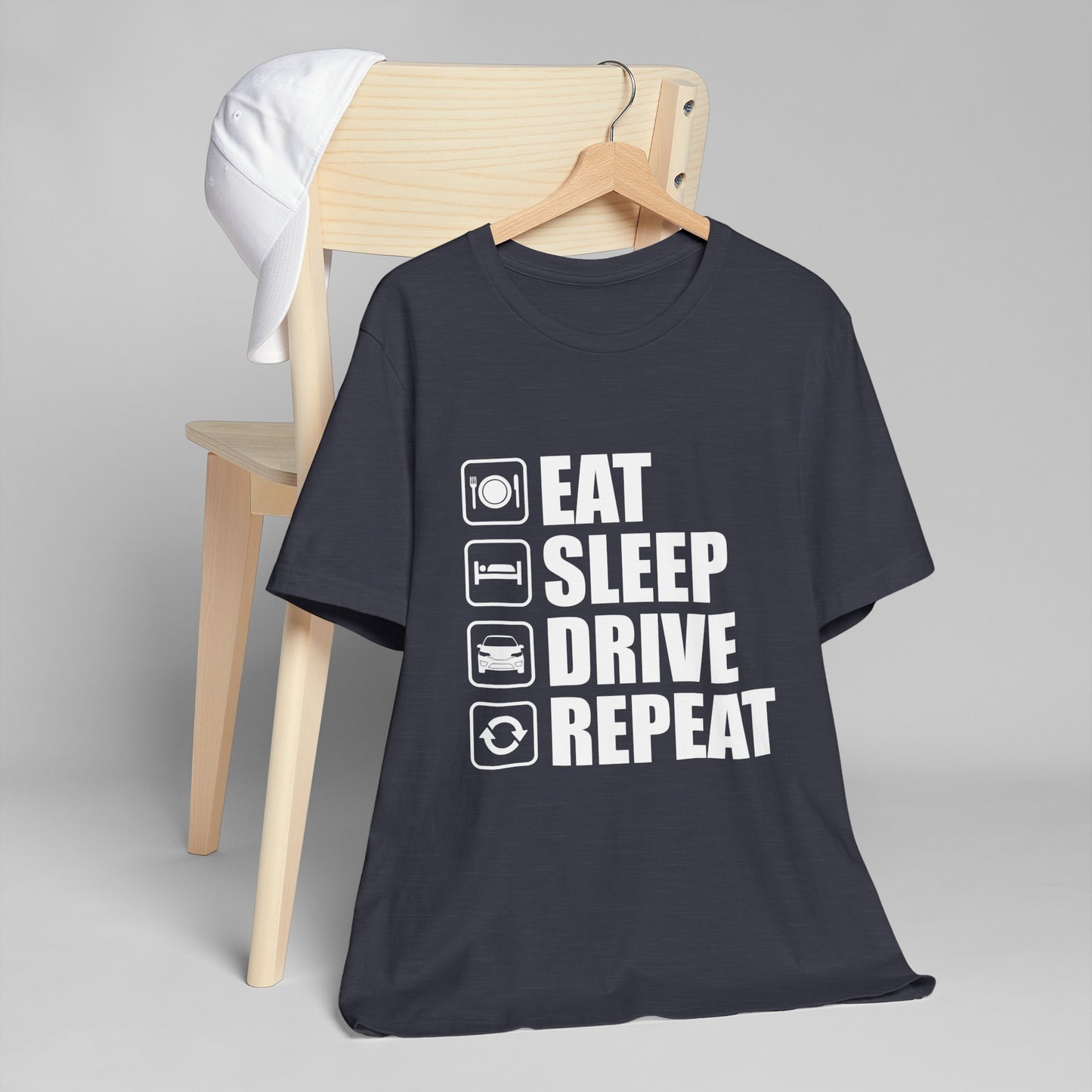 East/Sleep/Drive/Repeat Unisex Jersey Short Sleeve Tee