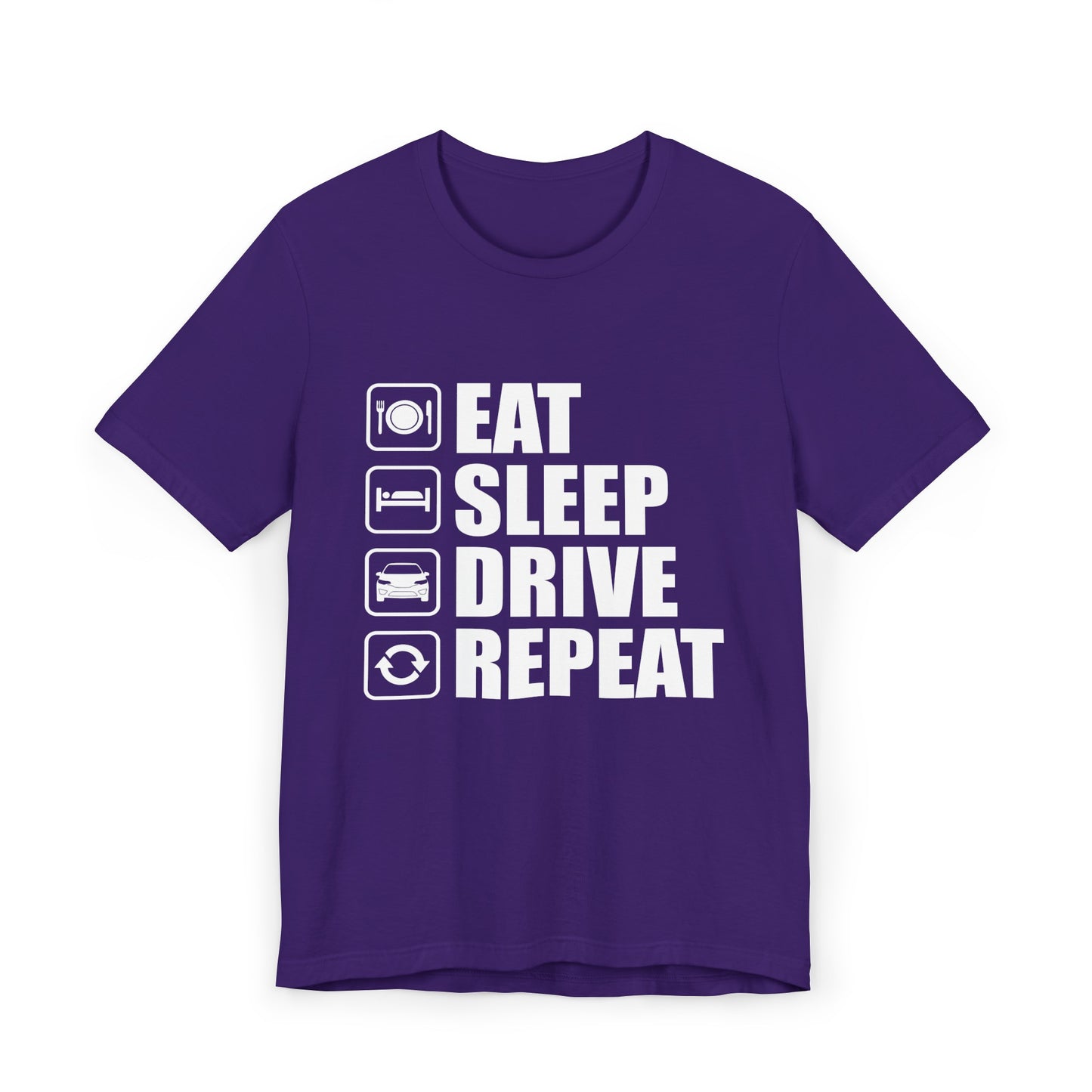 East/Sleep/Drive/Repeat Unisex Jersey Short Sleeve Tee