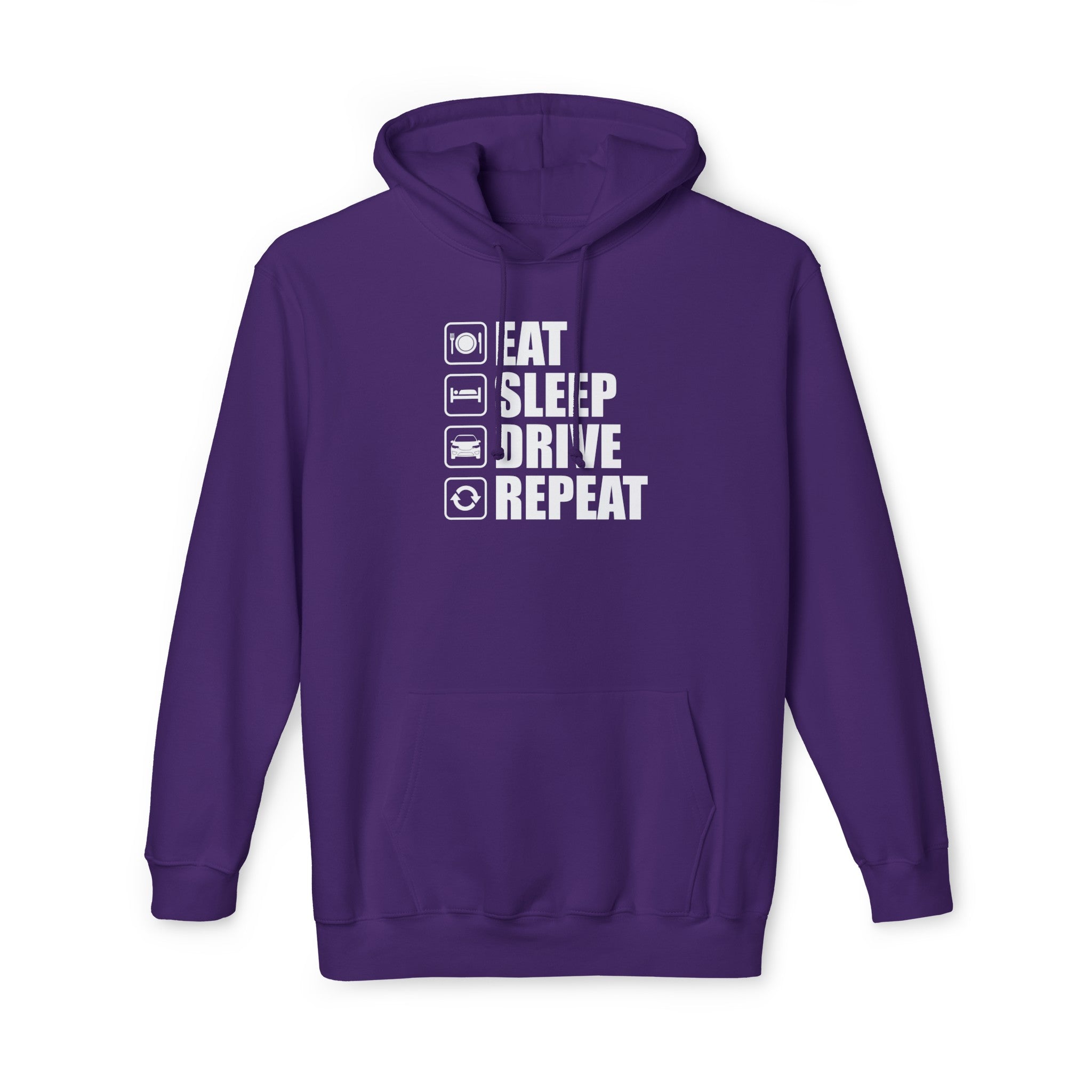 East/Sleep/Drive/Repeat Unisex Hooded Sweatshirt